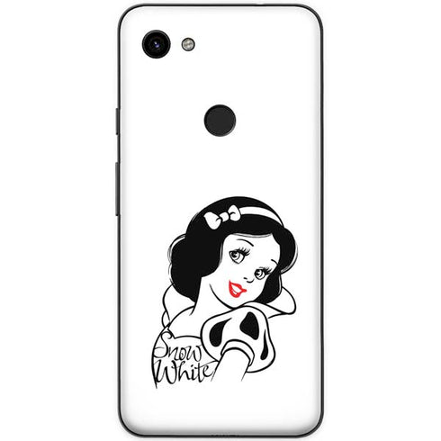 Disney Snow White Black and White Art Google Pixel 3a XL Skin